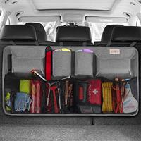 SURDOCA Boot Organiser - 3rd Gen [Double Capacity] Car Organiser, Equipped With Strong Elastic Mesh & 4 Wand Structure, Boot Bag