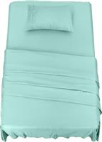 Utopia Bedding Bed Sheet Set - Easy Care Soft Brushed Microfibre Fabric - Flat Sheet, Fitted Sheet with Pillowcases - Wrinkle, Shrinkage and Fade Resistant