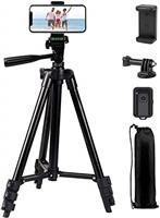 Phone Tripod,LINKCOOL 42 Aluminum Lightweight Portable Camera Tripod for Iphone/Samsung/Smartphone/Action Camera/DSLR Camera with Phone Holder & Wireless Bluetooth Control Remote