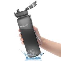 PROIRON Water Bottle 1L, 500ML Reusable Bisphenol A (BPA) Free Round Bottle for Bike, Running, Cycling, Gym, Leak Proof Sports Water Bottles with Flip Top Lid, Filter & Protein Shaker Included
