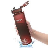 PROIRON Water Bottle 1L, 500ML Reusable Bisphenol A (BPA) Free Round Bottle for Bike, Running, Cycling, Gym, Leak Proof Sports Water Bottles with Flip Top Lid, Filter & Protein Shaker Included