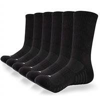 coskefy Sports Socks Thick Cushion Walking Thermal Crew Athletic Socks for Outdoor Work Hiking Trainer (6 Pairs)