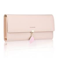 FT FUNTOR PU Leather Wallet with Leaf Pendant Purse for women