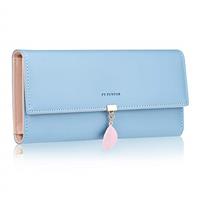FT FUNTOR PU Leather Wallet with Leaf Pendant Purse for women