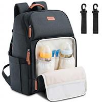 NEWHEY Baby Changing Backpacks Waterproof Large Capacity Multifunctional Travel Bag Backpack with 2 Stroller Straps for Mom and Dad