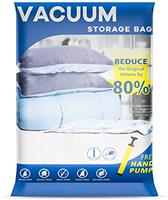 UOUNE Vacuum Compression Zipper Storage Bags with Airtight Valve and Hand Pump