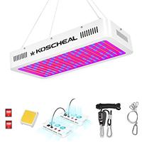 1200W Grow Light, KOSCHEAL Led Grow Lights Full Spectrum with Veg Bloom Double Switch, Red Blue Light with UV&IR, Daisy Chain Function, Grow Lights for Indoor Plants Seedling, Blooming&Fruiting