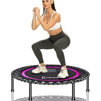 Darchen 200 KG Rebounder Mini Trampoline for Adults, Indoor Small Rebounder Exercise Trampoline for Workout Fitness for Quiet and Safely Cushioned Bounce Adults Kids [100 CM]