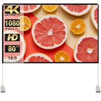 Projector Screen with Stand Portable Projection Screen Rear Front Projections Movies Screen