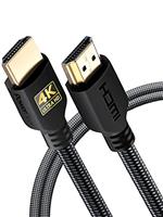 PowerBear 4K HDMI Cable 1.8 M | High Speed, Braided Nylon & Gold Connectors, 4K @ 60Hz, Ultra HD, 2K, 1080P, ARC & CL3 Rated | for Laptop, Monitor, PS5, PS4, Xbox One, Fire TV, Apple TV PC
