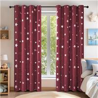 Deconovo Thermal Insulated Blackout Eyelet Curtains for Kids Bedroom Stars