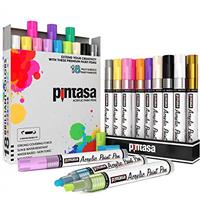 PINTASA Multi-Surface Acrylic Paint Pens Fine and Medium Tips