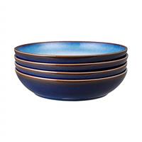 Denby - Halo Speckle Coupe Dinner Set For 4 - 12 Piece Ceramic Tableware - Dishwasher Microwave Safe Stoneware Crockery - Reactive Glaze, Grey - 4 x Dinner Plate, 4 x Medium Plate, 4 x Cereal Bowl