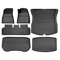 SUPER LINER Floor Mats for Tesla Custom Fit 2021-2024 All-Weather Cargo Liner Rear Cargo Tray Trunk Floor Mat Interior Accessories