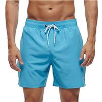Arcweg Men's Swim Trunks Mens Board Shorts with Zipper Pockets Surfing Stretchy Beach Shorts Breathable Mesh Lining Quick Dry