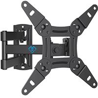 PERLESMITH TV Wall Bracket for 13-42 inch TVs, Swivels Tilts TV Wall Mount for Flat & Curved TVVESA 75x75mm to 200x200mm up to 20kg