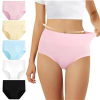 FALARY Women's Knickers High Rise Cotton Pack of 5