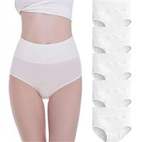 FALARY Women's Knickers High Rise Cotton Pack of 5