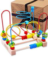 Jaques of London Activity Cube | Premium Wooden Activity Cube for Toddlers with Bead Maze and Abacus | Fun and Educational Bead Maze Toy | Wooden Activity Table for Early Learning | Since 1795