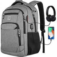 marcello Laptop Backpack with USB Charging&Headphone Port,Anti-Theft Business Backpack with Breathable Padded Shoulder Strap,Water Resistant Computer Rucksack for School/Work/Travel