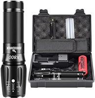 Shadowhawk X800 300000 Lumens Torches LED Super Bright Rechargeable, Powerful Bright Torch Flashlight, LED Torches Battery Powered Waterproof for Outdoor Gift