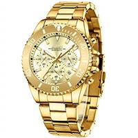 BIDEN Mens Watches Chronograph Stainless Steel Waterproof Date Analog Quartz Watch Business Casual Fashion Wrist Watches for Men