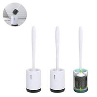 Silicone Toilet Brush and Holder,Bathroom Toilet Brush Holder Set,Silicone Toilet Cleaning Brush Kit with Soft Bristle Brush