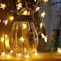 Rock Ninja Fairy Lights, 6M 40Pcs LED Battery Powered String Lights, Two Mode Monochrom and Shining Decoration for Christmas Wedding Birthday Holiday Party Bedroom Indoor& Outdoor