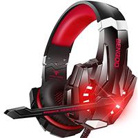 Bengoo G9000 Stereo Gaming Headset for PS5 PS4, PC, Xbox One Controller, Noise Cancelling Over Ear Headphones with Mic, LED Light, Bass Surround, Soft Memory Earmuffs for Laptop Mac Nintendo PS3