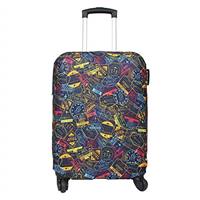 Explore Land Travel Luggage Cover Suitcase Protector Fits 18-32 Inch Luggage (Gyrotropic, L)