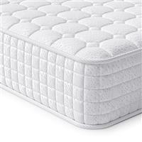 Vesgantti 6FT Super King Mattress, 10 Inch Hybrid Mattress with Breathable Memory Foam and Individually Pocket Spring - Medium Firm, White
