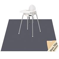 WOMUMON 51" Washable Weaning Mat for Under High Chair/Arts/Crafts, Waterproof Anti-slip Floor Protector, Spill Mat for Pet