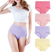 wirarpa Ladies Knickers Cotton Full Briefs High Waisted Underwear Panties for Women Multipack