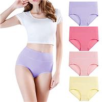 wirarpa Ladies Knickers Cotton Full Briefs High Waisted Underwear Panties for Women Multipack