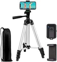 Phone Tripod EVERESTA 42 Inch Extendable Smartphone Tripod, iPhone Tripod Mobile Phone Tripod Stand with Phone Holder Mount and Bluetooth Remote Shutter