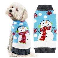 ABRRLO Dog Christmas Jumper Outfits Striped Reindeer Ugly Xm