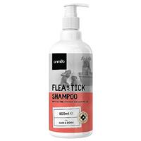 Flea & Tick Shampoo for Cat & Dog - pH Balanced Flea Shampoo -With Almond, Coconut & Tea Tree Essential Oil & Oatmeal- For Irritation, Itching & Sensitive Skin- Dry & No Rinse Flea Shampoo Alternative