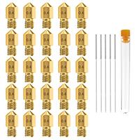 0.4MM MK8 Ender 3 Nozzles 25 pcs 3D Printer Brass Nozzles Ex