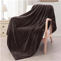 Exclusivo Mezcla Extra Large Fleece Throw Blanket, Soft Jacquard Weave Waffle Pattern Throws for Sofa Settees