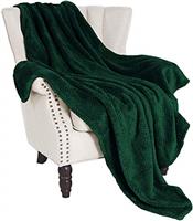 Exclusivo Mezcla Extra Large Fleece Throw Blanket, Soft Jacquard Weave Waffle Pattern Throws for Sofa Settees