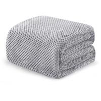 Exclusivo Mezcla Extra Large Fleece Throw Blanket, Soft Jacquard Weave Waffle Pattern Throws for Sofa Settees