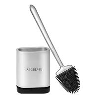 ASOBEAGE Toilet Brush, Toilet Brush and Container, Toilet Brushes for Bathroom with Quick-Drying Holder Set