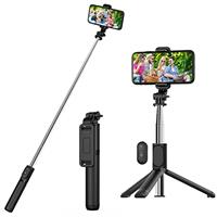 Selfie Stick, 4 in 1 Selfie Stick Tripod, 41 Inch 106cm Extendable and Portable Selfie Stick with Detachable Wireless Remote & Tripod Stand Compatible with iPhone 16 15 14 13 12 11/Galaxy/Huawei, etc.