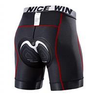 NICEWIN Men's Cycling Shorts 3D Padded Compression Underwear MTB Bike Bicycle Motorcycle, Short Length, Adult, Sports, Black, 7 inches