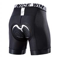 NICEWIN Men's Cycling Shorts 3D Padded Compression Underwear MTB Bike Bicycle Motorcycle, Short Length, Adult, Sports, Black, 7 inches
