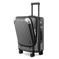 LEVEL8 Lightweight Carry-on Suitcase 20-Inch,Expandable 4 Wheel Hand Luggage, ABS+Poly-Carbonate Hardshell Spinner Trolley for Luggage with Double TSA-Approved Locks