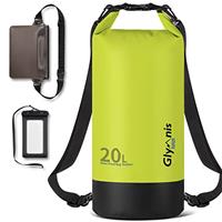 Glymnis Dry Bag 5L 10L 20L Waterproof Bag with Waterproof Pouch Bag + Phone Case and Adjustable Shoulder Strap for Kayaking Boating Fishing Rafting Swimming Camping Snowboarding