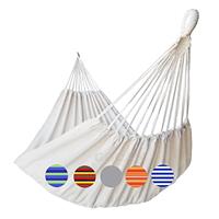 GOCAN Brazilian Double Hammock 2 0r 1 Person Extra Large Canvas Cotton Hammock for Patio Porch Garden Backyard Outdoor and Indoor