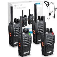 eSynic 4Pack Professional Walkie Talkies for Adults USB Rech