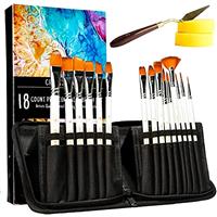 Crafts 4 All Paint Brushes 12 Set Professional Paint Brush Round Pointed Tip Nylon Hair Artist Acrylic Brush for Acrylic Watercolor Oil Painting